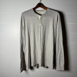 Rails Skhi Henley Oat Melange Stripe Thermal Shirt Men’s Size XL‎